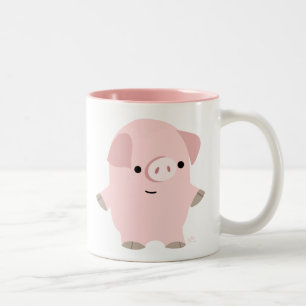 Tasse 2 Couleurs Cochon De Carton Tranquille