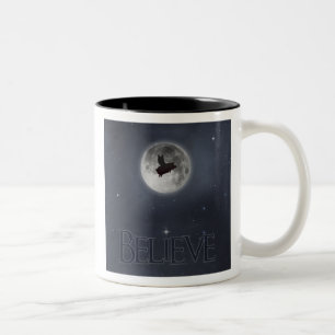 Tasse 2 Couleurs Cochon volant nocturne croit