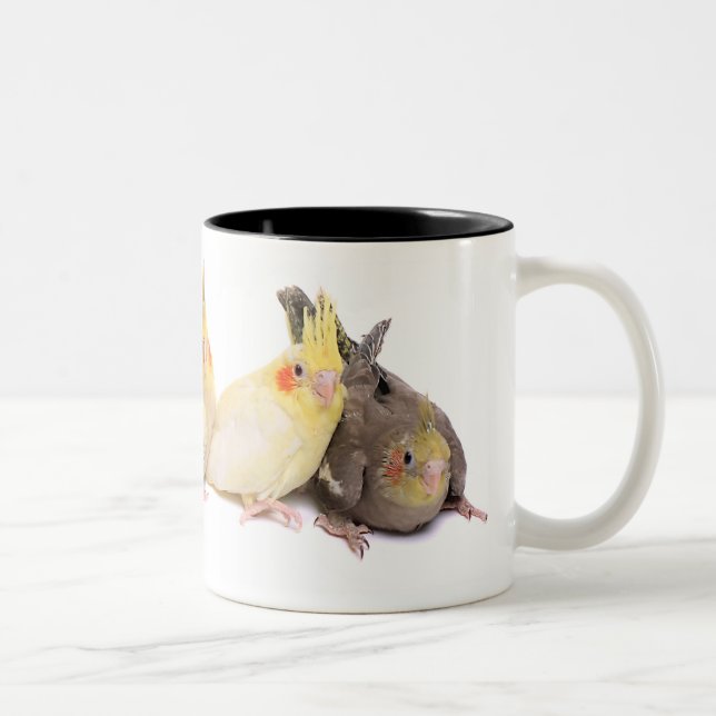 Tasse 2 Couleurs Cockatiels (Droit)