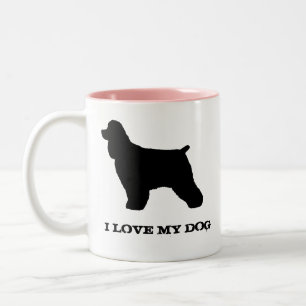 Tasse 2 Couleurs Cocker Spaniel Chien race Silhouettes Personnalis