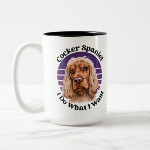 Tasse 2 Couleurs Cocker Spaniel drôle citation Deux Tones Coffee Mu
