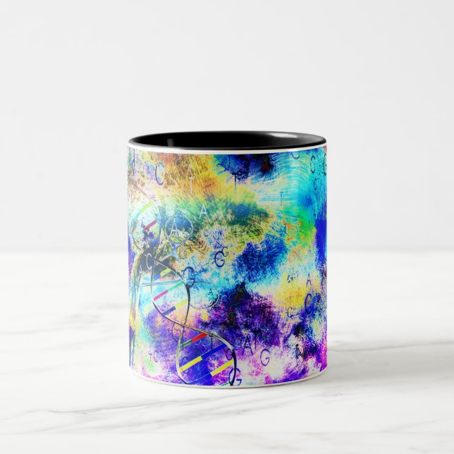Tasse 2 Couleurs Code art ADN (Centre)