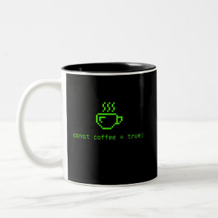Tasse 2 Couleurs Code et café La vie est bonne