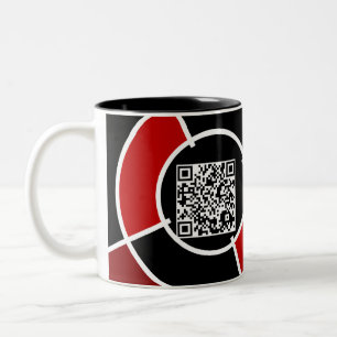 Tasse 2 Couleurs code marron de la boudine QR