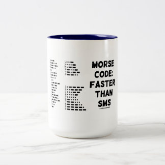 Tasse 2 Couleurs Code Morse : Plus rapide que SMS (Morse Internatio