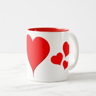 Tasse 2 Couleurs Coeur à deux tons