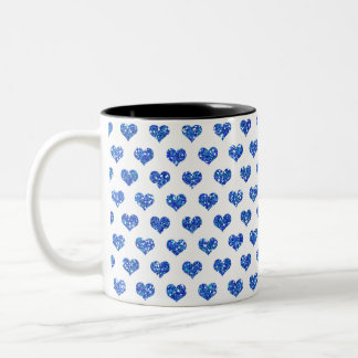 Tasse 2 Couleurs Coeur bleu
