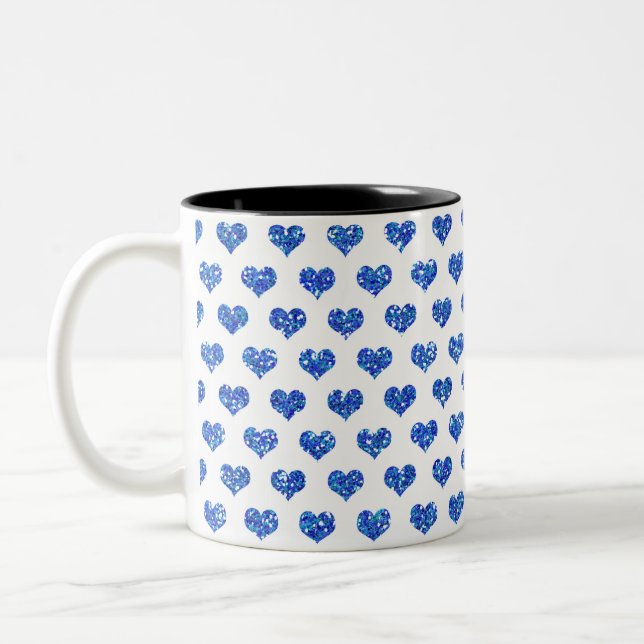 Tasse 2 Couleurs Coeur bleu (Gauche)