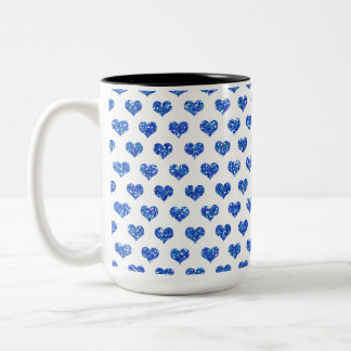 Tasse 2 Couleurs Coeur bleu