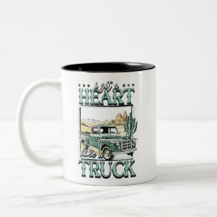 Tasse 2 Couleurs Coeur comme un camion occidental