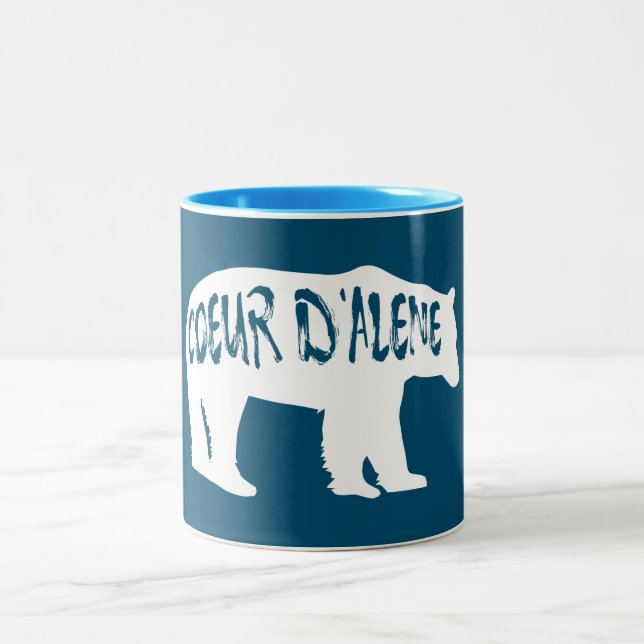 Tasse 2 Couleurs Coeur d'Alene Idaho Bear (Centre)