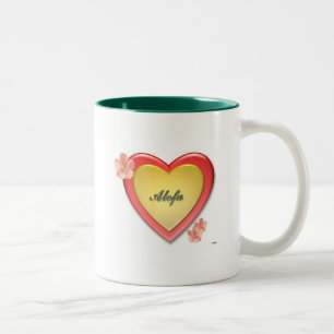 Tasse 2 Couleurs Coeur d'Alofa Samoa w/Gold