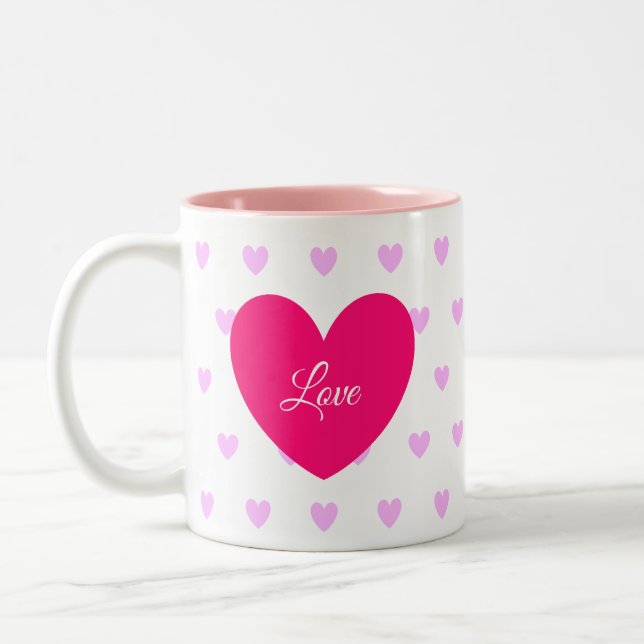 Tasse 2 Couleurs Coeur d'amour (Gauche)