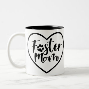 Tasse 2 Couleurs Coeur de Foster Dog Mom