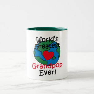 Tasse 2 Couleurs Cœur de Grandpop le Meilleur du Monde