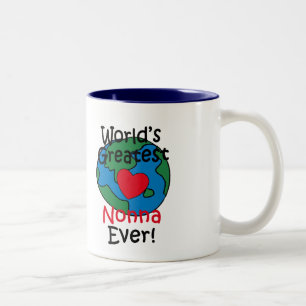 Tasse 2 Couleurs Cœur de la Nonna la plus merveilleuse du monde