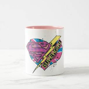 Tasse 2 Couleurs Coeur et boulon supergirl