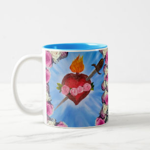 Tasse 2 Couleurs Coeur Immaculé Personnalisé de Marie