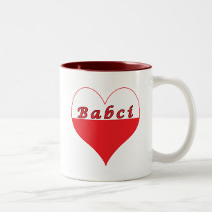 Tasse 2 Couleurs Coeur polonais de Babci