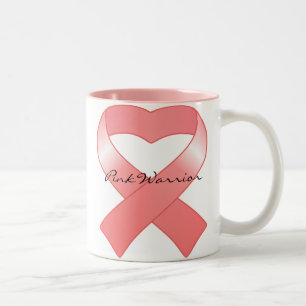Tasse 2 Couleurs Coeur rose Ruban