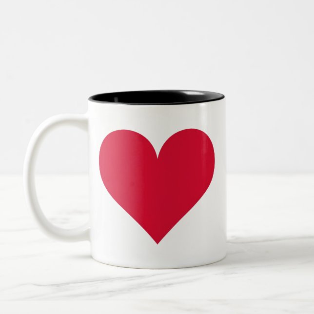 Tasse 2 Couleurs Coeur Valentines Jour Amour Coeur (Gauche)