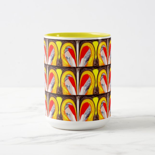 Tasse 2 Couleurs Coeurs chanceux (Centre)