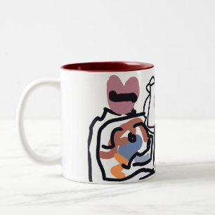 Tasse 2 Couleurs cœurs de Berger Australien