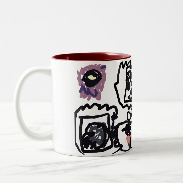 Tasse 2 Couleurs cœurs de Bouvier Bernois (Gauche)