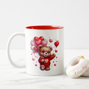 Tasse 2 Couleurs Cœurs de la Saint-Valentin