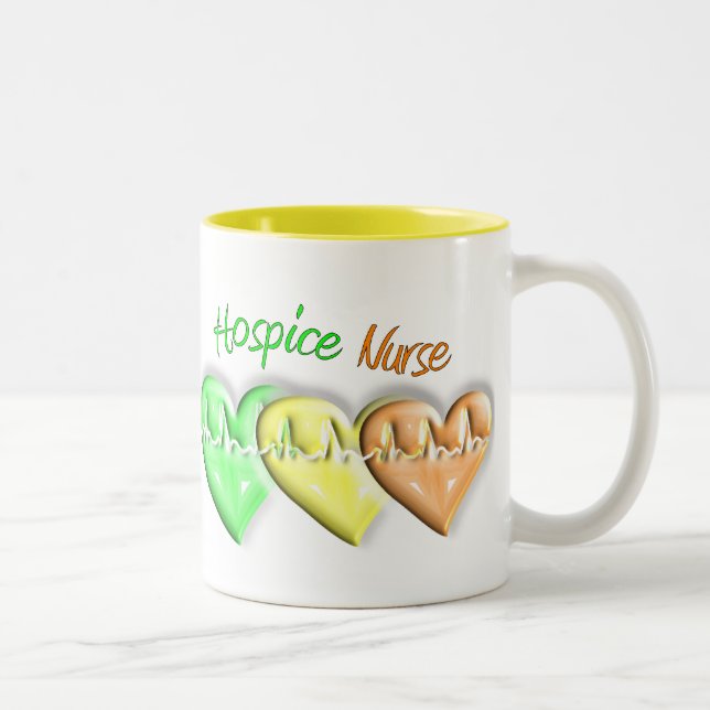 Tasse 2 Couleurs Coeurs de l'infirmière 3D d'hospice (Droit)
