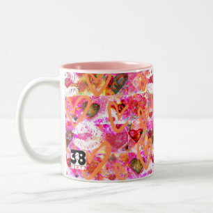 Tasse 2 Couleurs Coeurs et lèvres