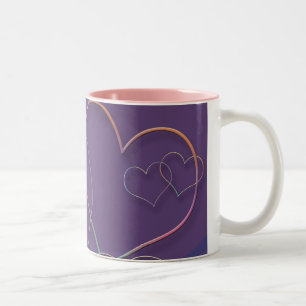 Tasse 2 Couleurs Coeurs liés