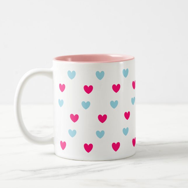 Tasse 2 Couleurs Coeurs merveilleux (Gauche)