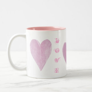Tasse 2 Couleurs Cœurs roses
