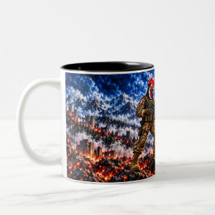 Tasse 2 Couleurs Cof guerrier tactique Coq gaulois français