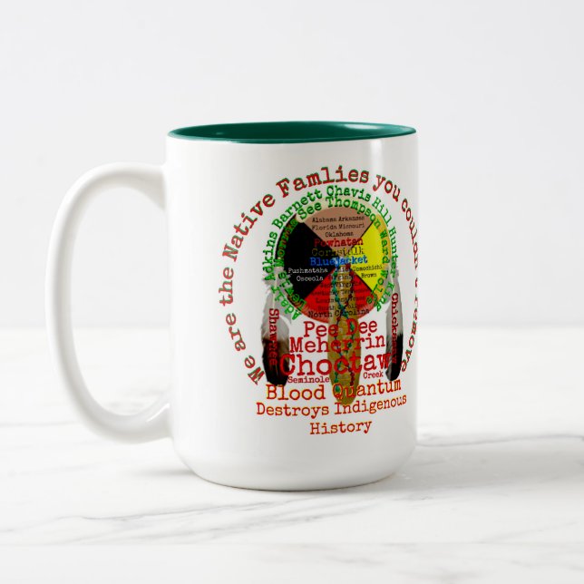 Tasse 2 Couleurs Coffee Cup Indigenous family Totem  (Gauche)