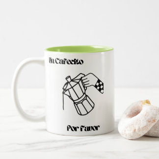 Tasse 2 Couleurs Coffee Mug, "Un Cafecito Por Favor", cute design