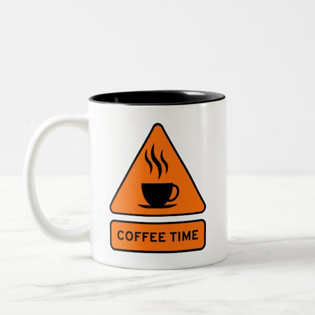 Tasse 2 Couleurs Coffee Time Hazard Sign (Gauche)