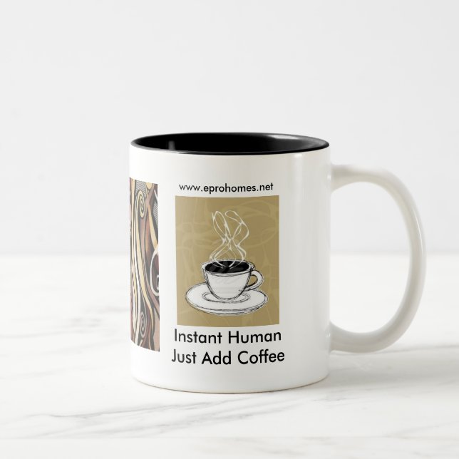 Tasse 2 Couleurs coffeesteamfabric, vapeur de café, HumanJ (Droit)