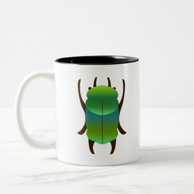 Tasse 2 Couleurs Coléoptère bleu (Gauche)
