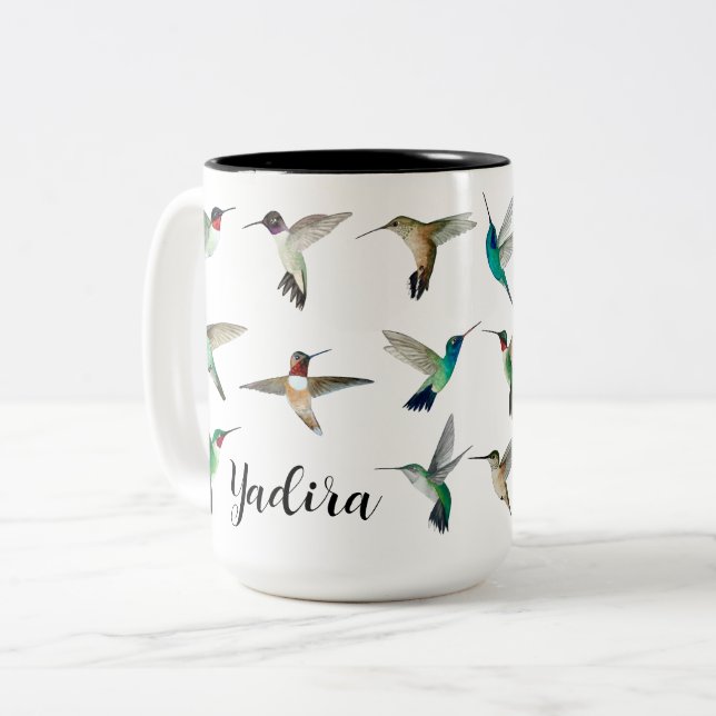 Tasse 2 Couleurs Colibri à deux tons d'Amérique du Nord (Devant gauche)