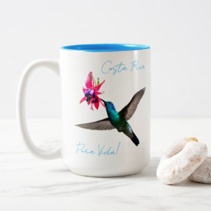Tasse 2 Couleurs Colibri à gorge violette dans la forêt de nuages