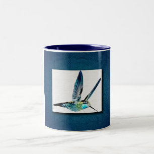 Tasse 2 Couleurs Colibri bleu