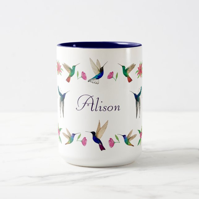 Tasse 2 Couleurs Colibri Boho Custom (Centre)