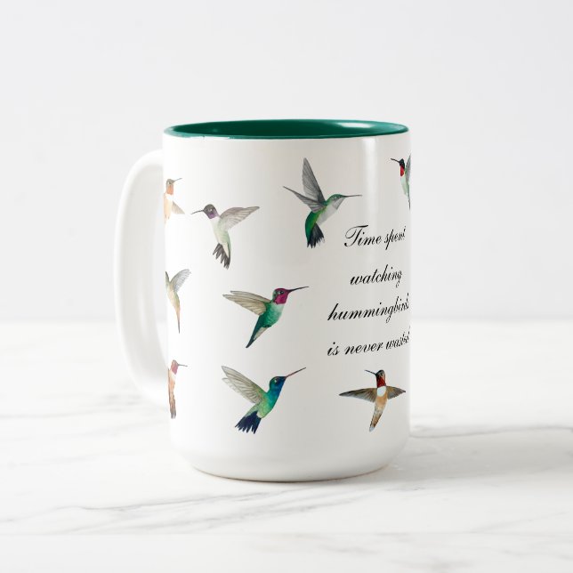Tasse 2 Couleurs Colibri de l'Amérique du Nord (Devant gauche)