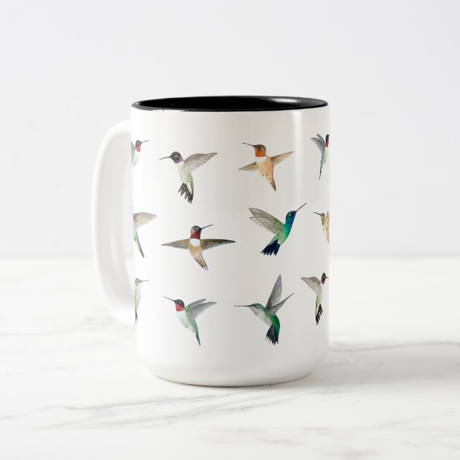 Tasse 2 Couleurs Colibri de l'Amérique du Nord (Devant gauche)