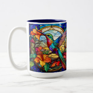 Tasse 2 Couleurs Colibri en verre tendu à gauche