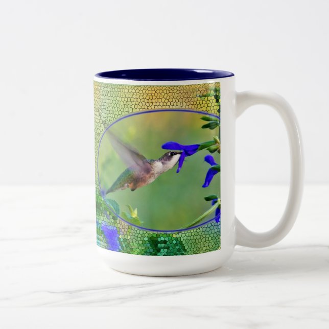 Tasse 2 Couleurs Colibri et verre tendu (Droit)