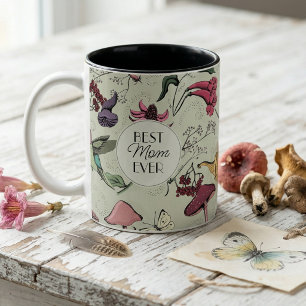 Tasse 2 Couleurs Colibri Floral Meilleure Maman Pour Toujours