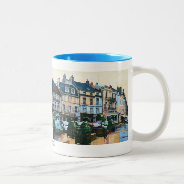 Tasse 2 Couleurs Collage : "Beaune, France" (Droit)